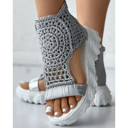 Lucie - Sandales Tressées En Cuir Premium