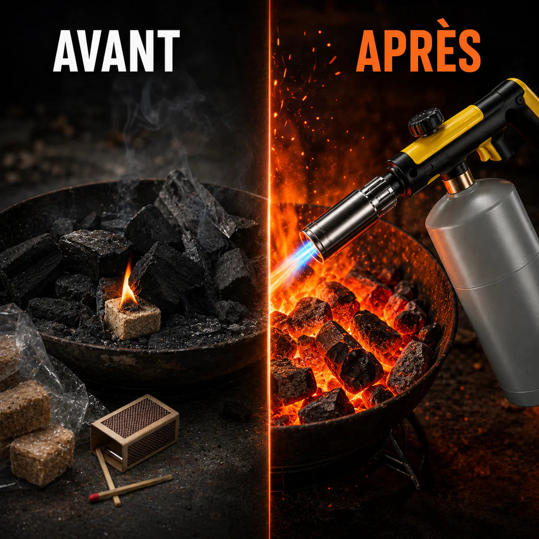 Chalumeau propane 1800 °C – flamme réglable et verrouillage de sécurité