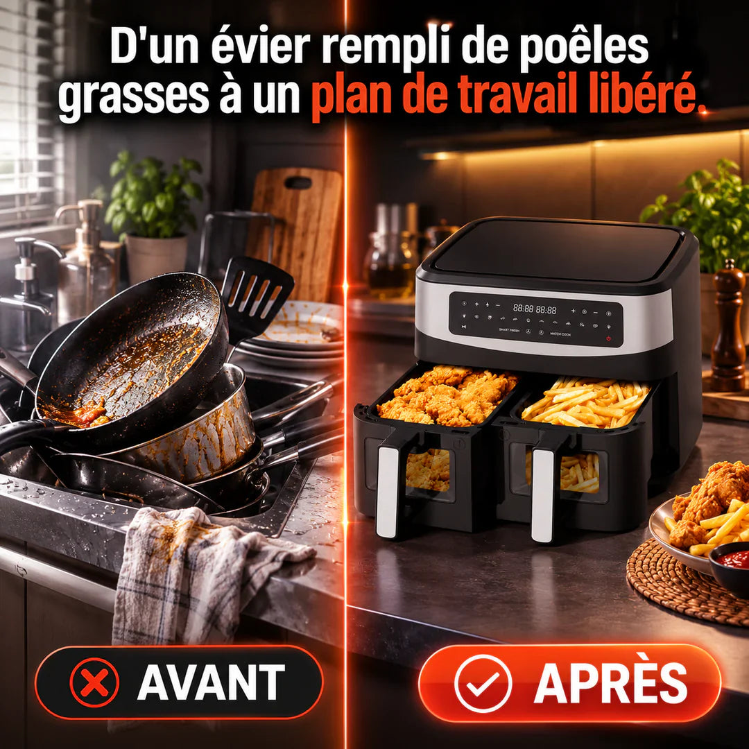 AirFry Duo™ – Air fryer double tiroir 9 L