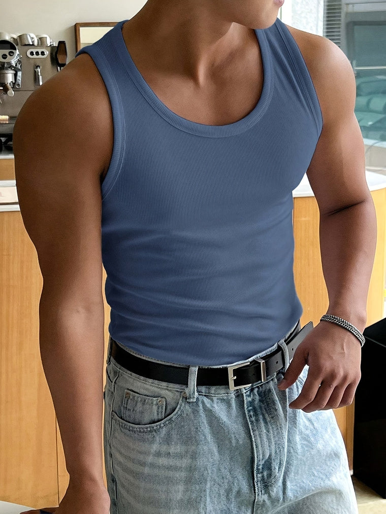 Débardeur Homme Côtelé En Coton Slim Fit - Rocco