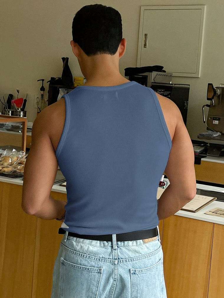Débardeur Homme Côtelé En Coton Slim Fit - Rocco