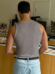 Débardeur Homme Côtelé En Coton Slim Fit - Rocco