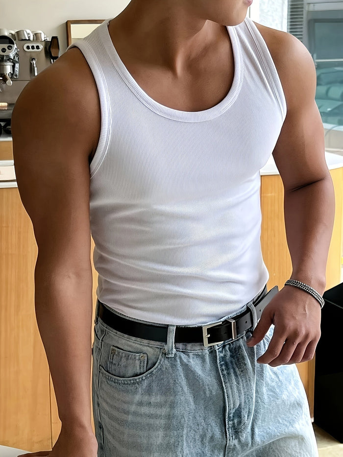 Débardeur Homme Côtelé En Coton Slim Fit - Rocco
