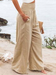 Éléonore - Pantalon Large Avec Taille Élastique Pour Un Look Casual
