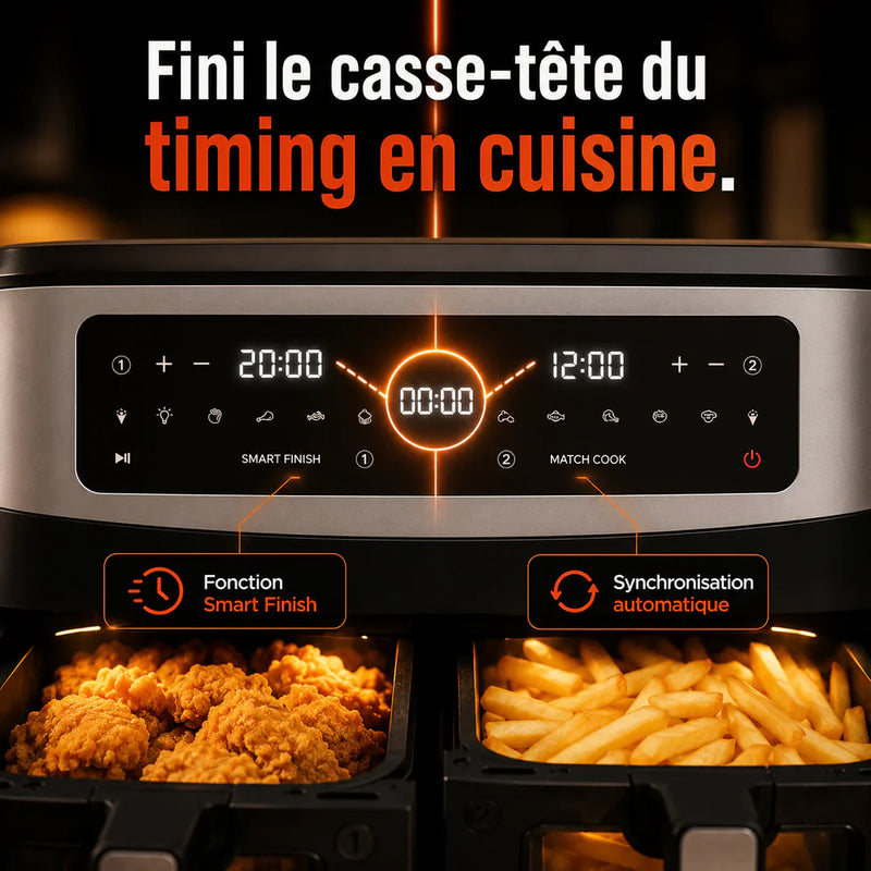 AirFry Duo™ – Air fryer double tiroir 9 L