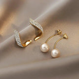 Boucles d'oreilles en or avec perles — Doumira