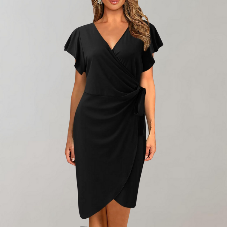 Robe Midi Femme Cache-Cœur - Denise