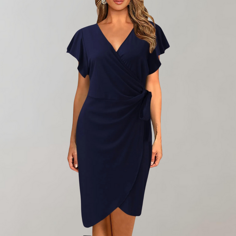 Robe Midi Femme Cache-Cœur - Denise