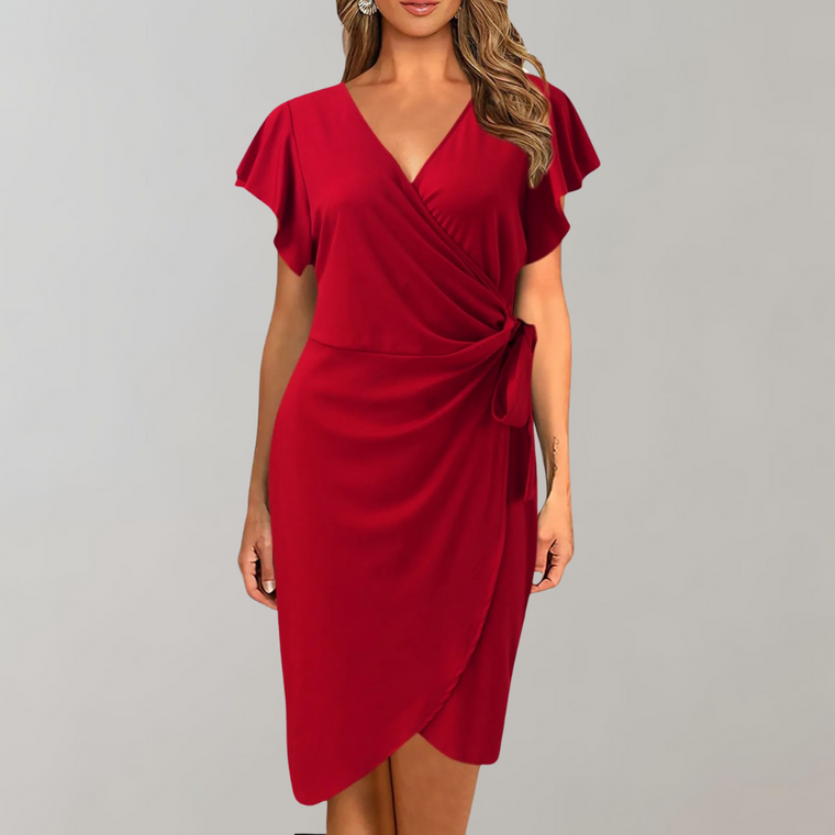 Robe Midi Femme Cache-Cœur - Denise