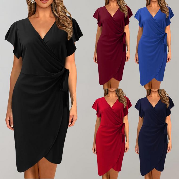 Robe Midi Femme Cache-Cœur - Denise