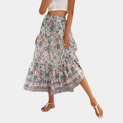 Camille - Jupe Vintage - Taille Élastique, Confortable, Décontractée - Femme
