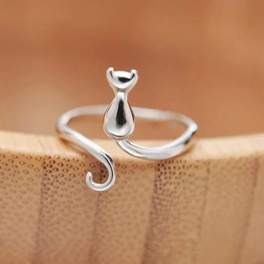 Boyle™ | Bague Chat Vintage Ouverte — Doumira