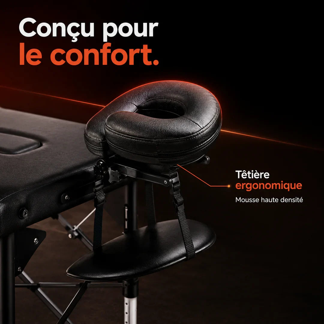Table de massage pliante réglable 185 × 70 cm