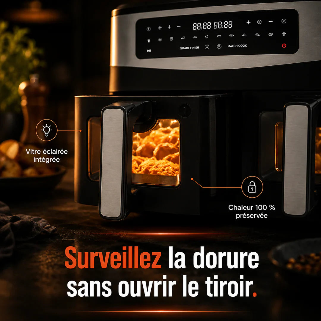 AirFry Duo™ – Air fryer double tiroir 9 L