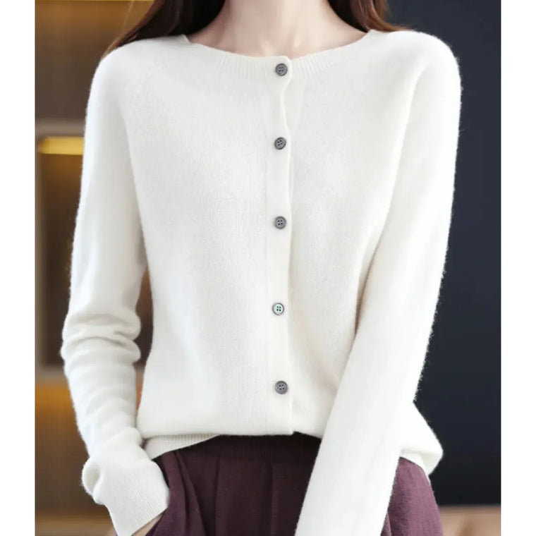 Céline - Cardigan Élégant Boutonné Col Rond