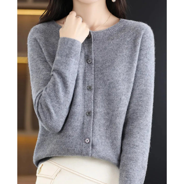 Céline - Cardigan Élégant Boutonné Col Rond