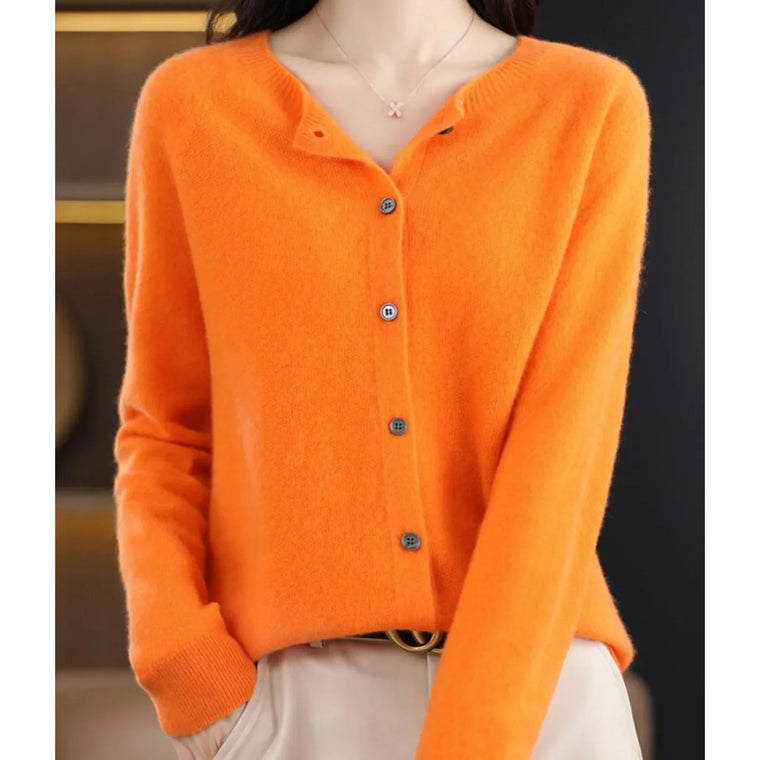 Céline - Cardigan Élégant Boutonné Col Rond