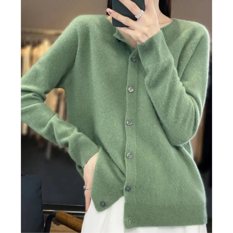 Céline - Cardigan Élégant Boutonné Col Rond