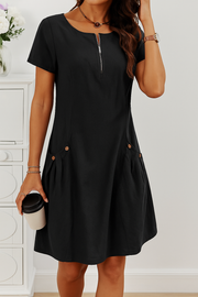 Christelle - Robe en Lin à Poches Femme
