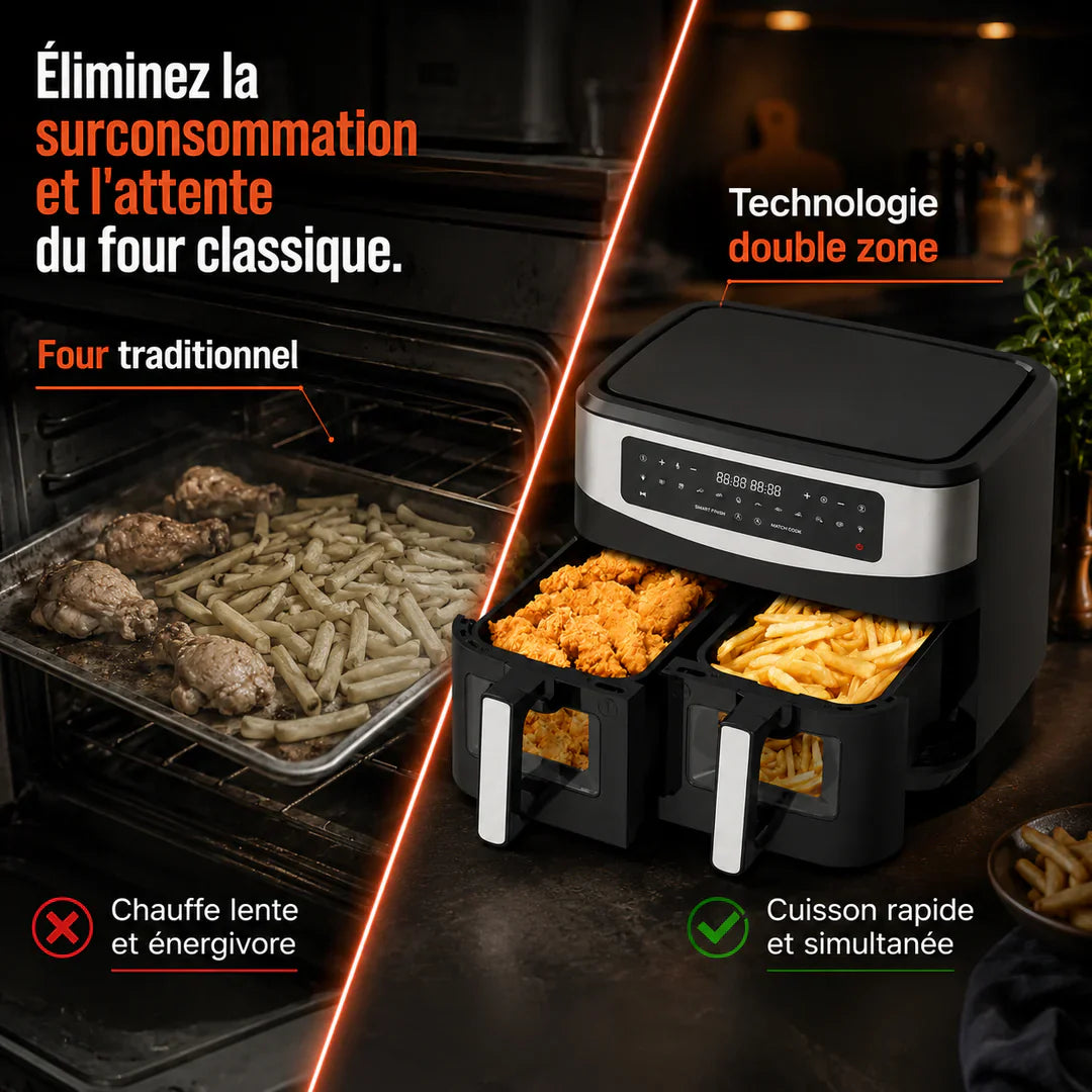 AirFry Duo™ – Air fryer double tiroir 9 L