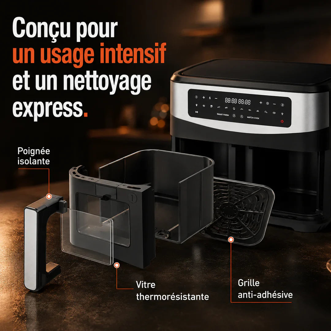 AirFry Duo™ – Air fryer double tiroir 9 L