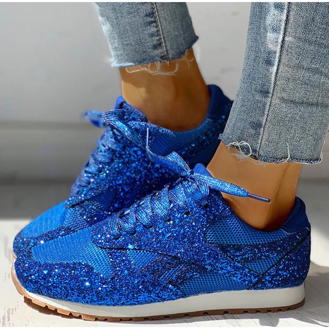 Claudine - Baskets automne à paillettes femme