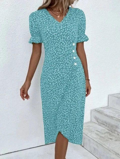 Amandine - Robe Fleurie Élégante Et Raffinée