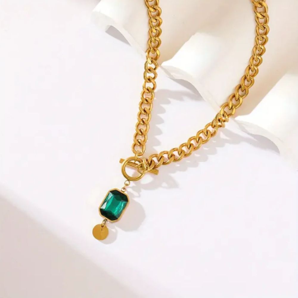 Collier Pendentif Émeraude — Doumira