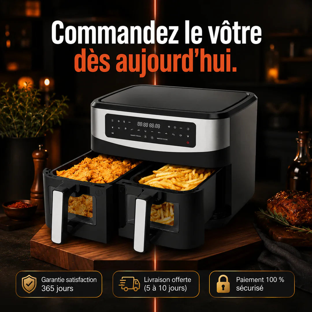 AirFry Duo™ – Air fryer double tiroir 9 L