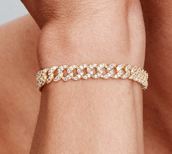 Bracelet Cubain Pave — Doumira