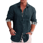 Fabien - Chemise en Lin Élégante Manches Longues Homme