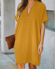 Aurélie - Robe Col V D'Été Chic