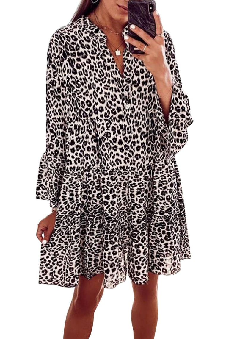 Léa - Robe Léopard D'Été Chic