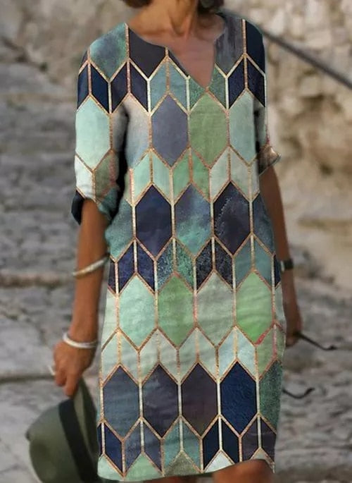 Stéphanie - Robe Midi D'Été Chic