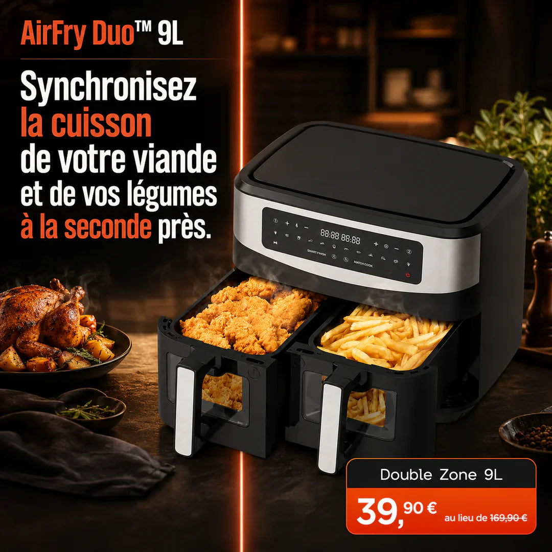 AirFry Duo™ – Air fryer double tiroir 9 L