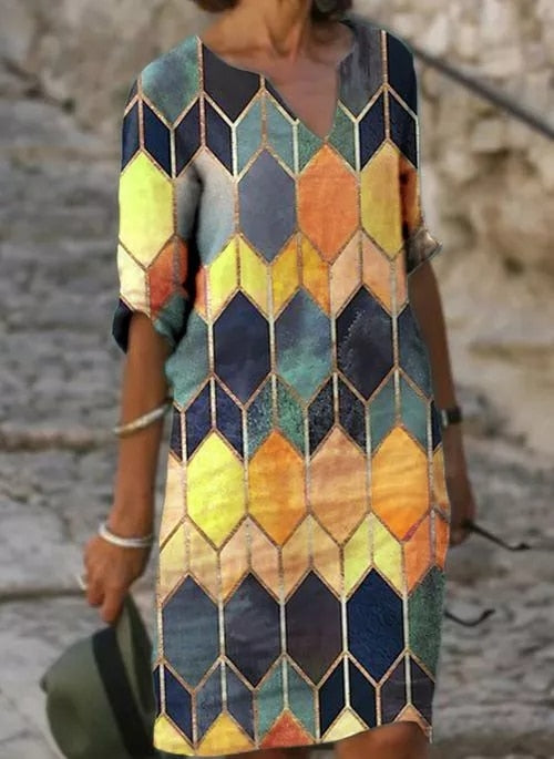 Stéphanie - Robe Midi D'Été Chic