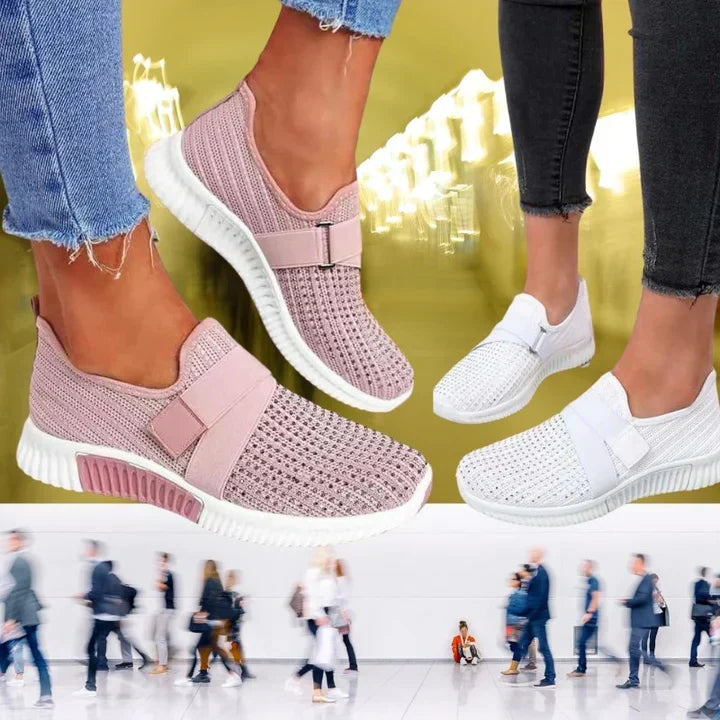 Noëline - Baskets Sans Lacets Avec Fermeture Scratch Ajustable