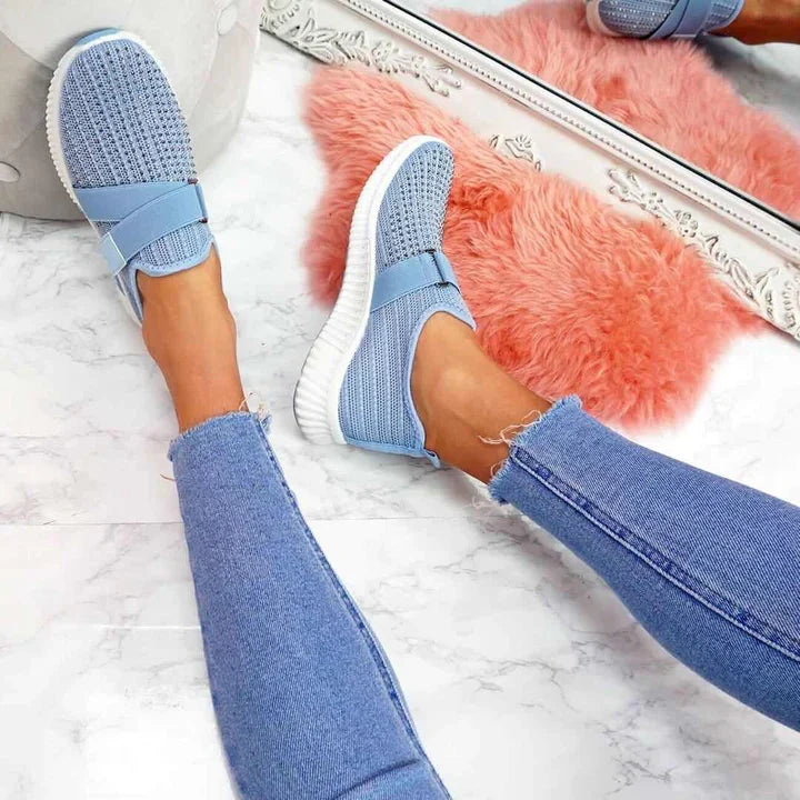 Noëline - Baskets Sans Lacets Avec Fermeture Scratch Ajustable