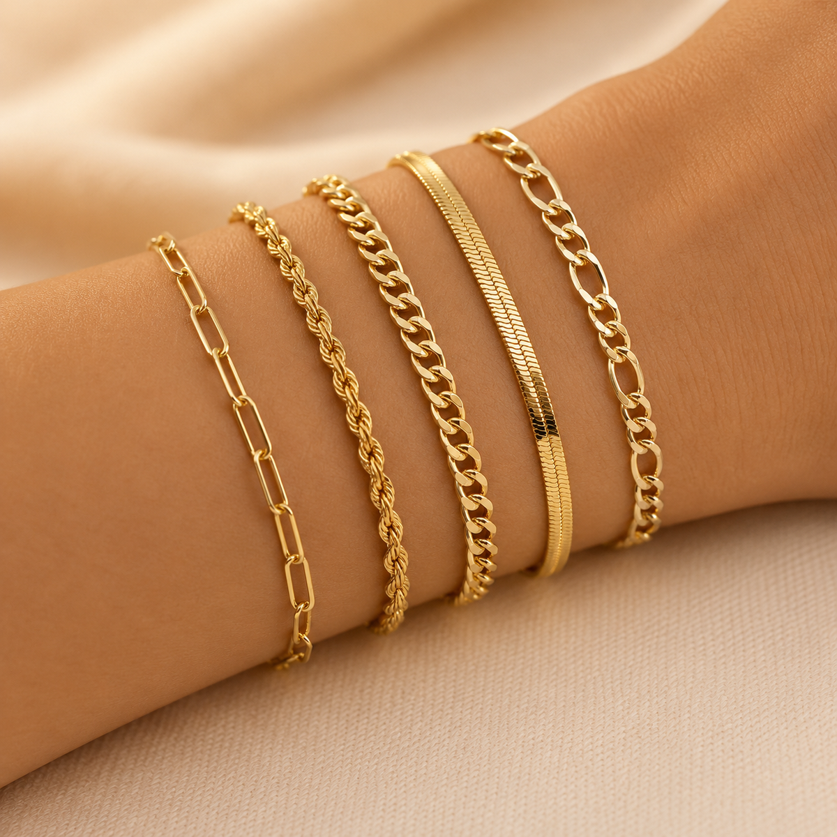 Ensemble de Bracelets en Or — Doumira