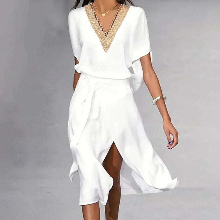 Robe Midi Femme Chic Élégante - Linda