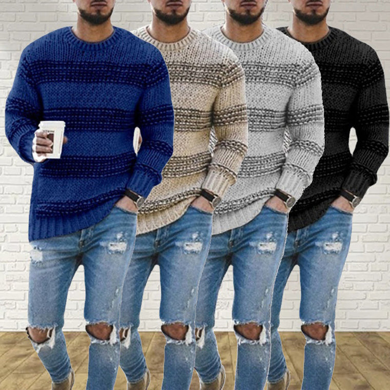 Georges - Pull en laine tricotée norvégienne homme