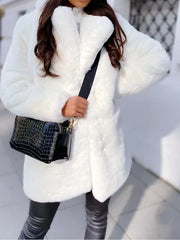 Elina - Manteau teddy femme