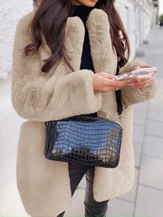 Elina - Manteau teddy femme