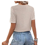 Top Femme En Crochet Col V Bohème - Anouk