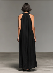 Robe longue femme en lin à volants - Claire