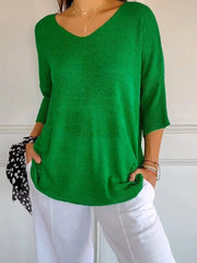 Odile - Pull léger à col V femme
