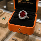 Bague Rubis Couronne Écarlate — Doumira
