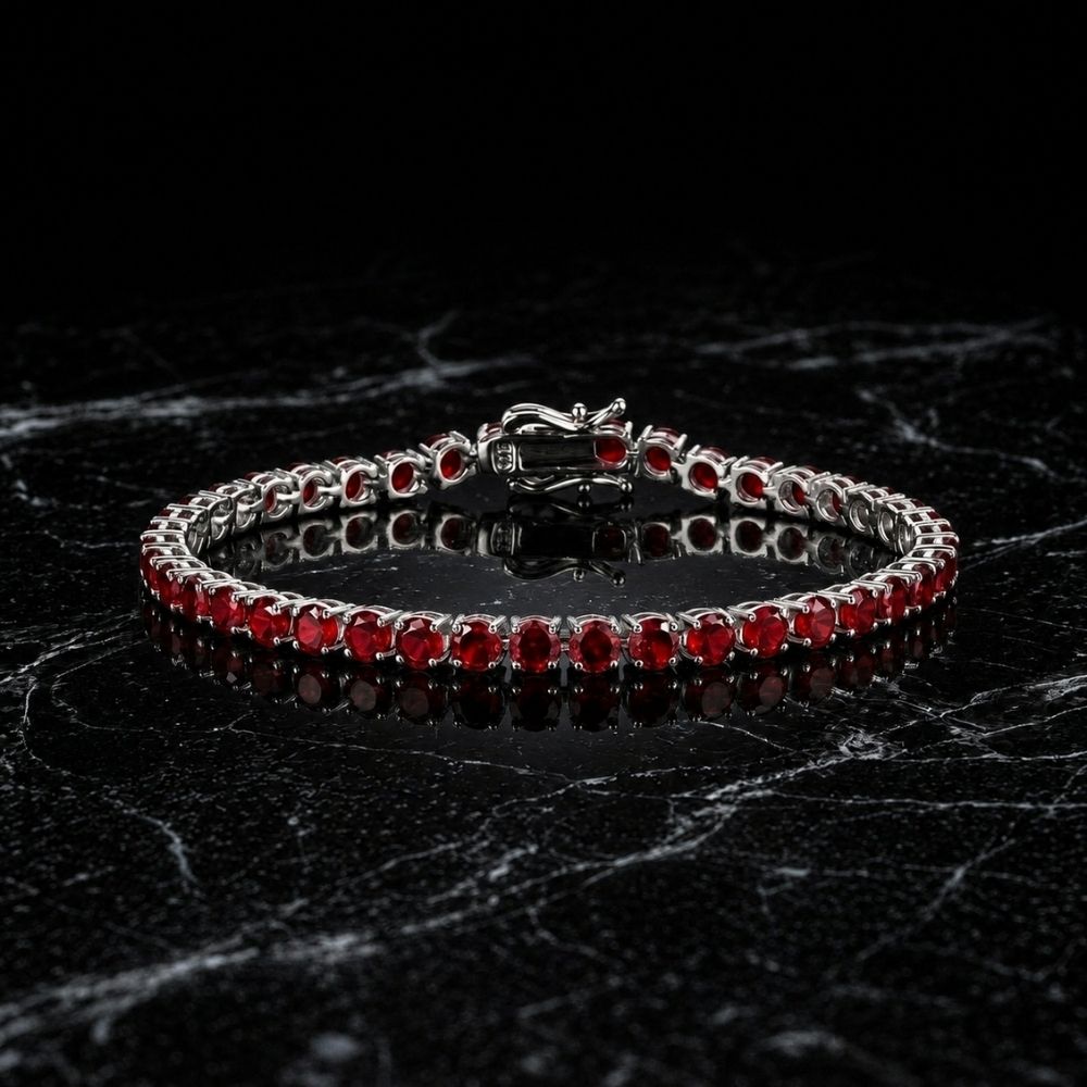 Bracelet de Tennis en Rubis — Doumira