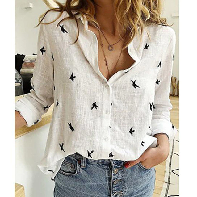 Pauline - Chemise en Lin Légère Manches Longues Femme