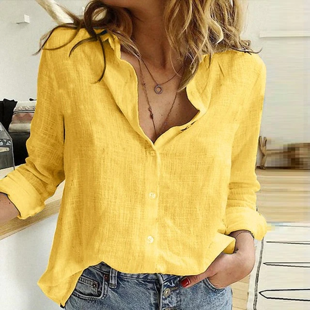 Pauline - Chemise en Lin Légère Manches Longues Femme
